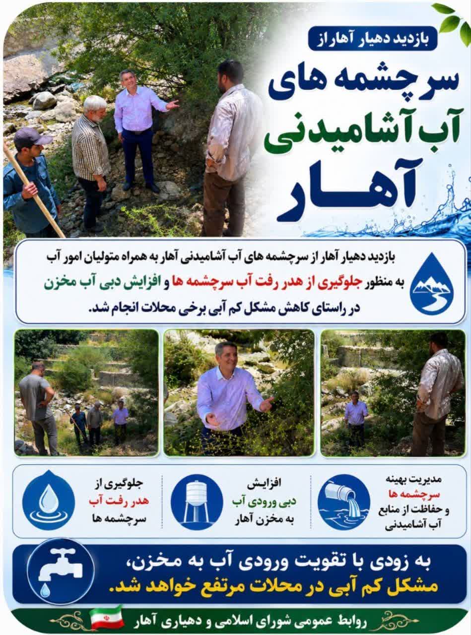 بازدید دهیاری از سرچشمه های آب روستا